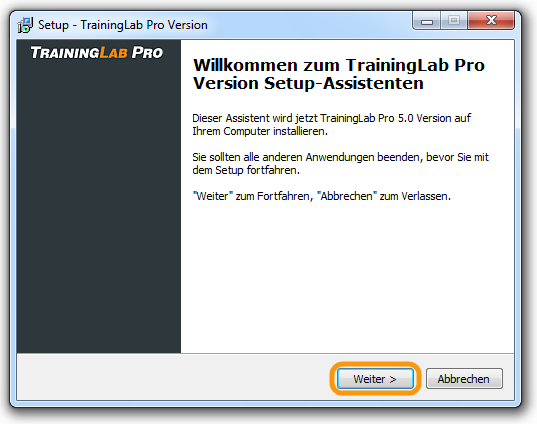 TrainingLab Software installieren | TrainingLab.com