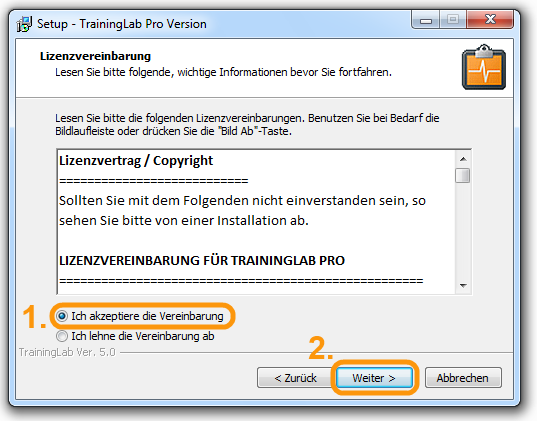 TrainingLab Software installieren | TrainingLab.com